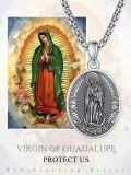 wholesale 925 Sterling Silver Virgin Mary Pendant Necklace for Men Women Catholic -0-5