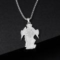 wholesale 925 Sterling Silver &  Saint Michael Pendant Cross Necklace for Men Women  24 Chain-0-4