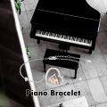 wholesale Sterling Silver & Rose Gold Plated Piano Music Bracelet Jewelry Gift for Women-0-4