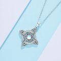wholesale 925 Sterling Silver Celtic Triquetra Moonstone Cross Necklace for Women-0-2