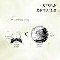 wholesale 925 Sterling Silver Bat Shape Black Enamel Hoop Earrings for Women Animal Lovers -0-4