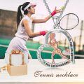 wholesale 925 Sterling Silver Tennis Player Heart Pendant Necklace She Believed She Could So She Did-0-1