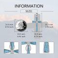 wholesale 925 Sterling Silver Turquoise Inlay Cross Pendant Necklaces - Religious  for Women & Men-0-3