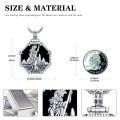wholesale 925 Sterling Silver St Christopher Pendant With Detailed Engraving On Water Background-0-3