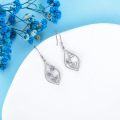wholesale 925 Sterling Silver Purple Flower Drop Earrings for Women Scottish s-0-3