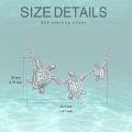 wholesale 925 Sterling Silver Triple Sea Turtles Family Pendant Necklaces for Women and Girls s 36-48cm Chain Length-0-4