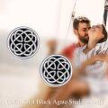 wholesale 925 Sterling Silver Round Celtic Knot Stud Earrings - Irish s for Women-0-2