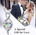 wholesale TOUPOP Mothers Day Gifts For Mom Sterling Silver Infinity Love Pendant Necklace With Heart Crystal Birthday Christmas Jewelry Gifts For Women I Love You For Always And Forever -0-4