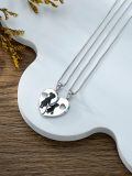 wholesale 925 Sterling Silver Kids Heart Pendant Necklace With Enamel And Cubic Zirconia-0-4