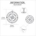 wholesale 925 Sterling Silver Cubic Zirconia Compass Necklace Never Lose Your Way Graduation Gift for Women-0-4