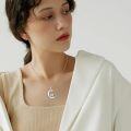 wholesale 925 Sterling Silver Cow on the Moon Star Pendant Necklace - Cute s for Women-0-1