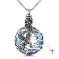 TOUPOP Sterling Silver Purple Crystal Eagle Urn Necklace For Ashes Memorial Jewelry-0-0