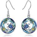 wholesale TOUPOP Sea Turtle Earrings For Women Sterling Silver Turtle Palm Tree Earrings With Blue Crystal Ocean Sea Turtle Jewelry Birthday Christmas Gifts For Women -0-0