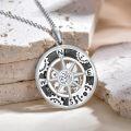 wholesale 925 Sterling Silver Round Cut Moissanite Compass Pendant Necklace for Women and Men-0-1