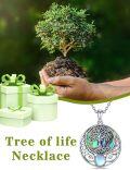wholesale 925 Sterling Silver Abalone Shell Tree of Life Witch's Knot Triple Moon Goddess Pendant Necklace for Women-0-5