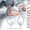 wholesale 925 Sterling Silver Flamingo Opal Stone Huggie Earrings for Women and Girls-0-5