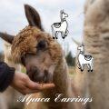 wholesale 925 Sterling Silver Llama Stud Earrings - Adorable Animal Gifts for Women & Girls-0-4