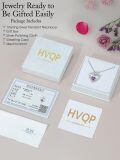 TOUPOP 925 Sterling Silver 12 Birthstone Double Heart Rose Necklace-0-6