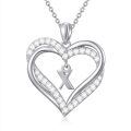 TOUPOP Sterling Silver Heart Initial A-Z Letter Pendant Necklace Gift for Women-0-0
