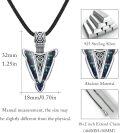 wholesale  Sterling Silver Rock Spearhead Pendant Necklace for Men Women -0-4