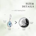wholesale 925 Sterling Silver Teardrop Moonstone Hummingbird Leverback Drop Earrings with Floral Accents-0-3