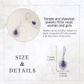 wholesale 925 Sterling Silver Teardrop Moonstone & Lapis Lazuli Drop Earrings for Women-0-2