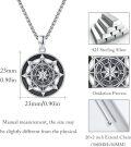 wholesale 925 Sterling Silver Compass Pendant Necklace  - Graduation Gift for Him & Her-0-2