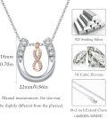 wholesale 925 Sterling Silver Infinity Horseshoe Pendant Necklace with Cubic Zirconia - Equestrian s for Women-0-1