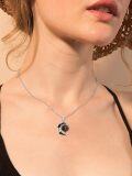 wholesale 925 Sterling Silver Gothic Black Butterfly Red Heart Moon Pendant Necklace-0-2