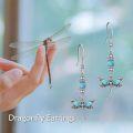 wholesale 925 Sterling Silver Turquoise Dragonfly Drop Earrings for Women-0-1
