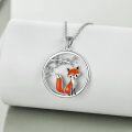 wholesale 925 Sterling Silver Fox Pendant Necklace Animal Charm Gift for Her-0-2