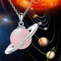 wholesale Metal Pearl Saturn Necklace Cosmic Planet Pendant Gift for Women-0-6