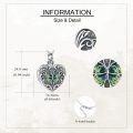 wholesale 925 Sterling Silver Green Butterfly Heart Locket Necklace Vintage Cremation Urn Memorial Photo Pendant-0-4
