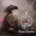 wholesale 925 Silver Crow Necklace with Birthstone Crystal - Magic & Mystery Raven Pendant, 0.87 for Women-0-4