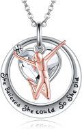 wholesale 925 Sterling Silver Ballet Dancer Sports Lover Gift - She Believed So She Did Pendant Necklace-0-0