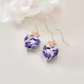 TOUPOP Sterling Silver Crystal Birth Flower Earrings 12 Month Floral Jewelry Gifts-0-3