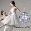 wholesale TOUPOP Ballerina Necklace For Her S925 Sterling Silver Crystal Ballerina Necklace Ballet Dance Necklaces, Recital Gifts For Women Wife Mom Grandma Daughter -0-2