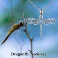 wholesale 925 Sterling Silver Turquoise and Moonstone Dragonfly Pendant Necklace for Women & Moms-0-4