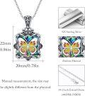 wholesale 925 Sterling Silver Multicolor Abalone Shell Butterfly Pendant Necklace for Women-0-1