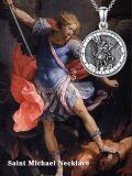 wholesale 925 Sterling Silver Saint Michael Religious Medal Pendant Necklace for Women and Men-0-5