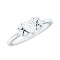 TOUPOP 925 Sterling Silver/10k/14k/18k Gold D VVS1 Moissanite Women's Ring-0-0