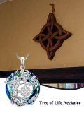 TOUPOP Sterling Silver Crystal Tree Of Life Pendant Necklace-0-3