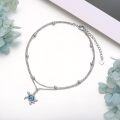 wholesale 925 Sterling Silver 3D Carved Turtle Anklet with Lifelike Shell Detail for Ocean Lovers-0-2