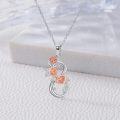 wholesale 925 Sterling Silver Rose Gold Plated Floral Infinity Necklace for Women-0-4