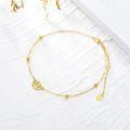 TOUPOP 14K Gold Heart Anklet For Women, 8+2 Inch-0-4