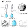 wholesale 925 Sterling Silver Drop Earrings Wholesale With Blue Gemstones-0-1