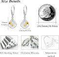 wholesale 925 Sterling Silver Bee & Flower Hypoallergenic Leverback Earrings-0-4