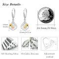 wholesale 925 Sterling Silver Bee And Flower Drop Earrings-0-4
