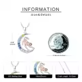 wholesale 925 Sterling Silver Moon Pendant with Dancer and Ball Necklaces Wholesale for Women Sport Gift-0-1