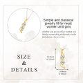 wholesale 14K Gold Cubic Zirconia 2-Stone Wave Pendant Necklace for Women-0-4